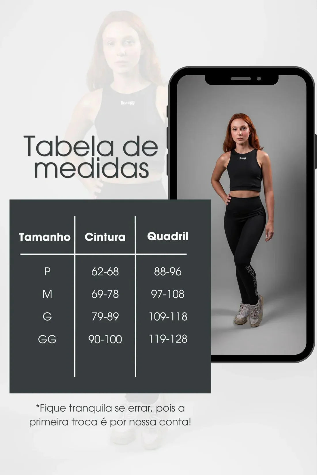 Conjunto Preto Cropped + Legging Minimalista