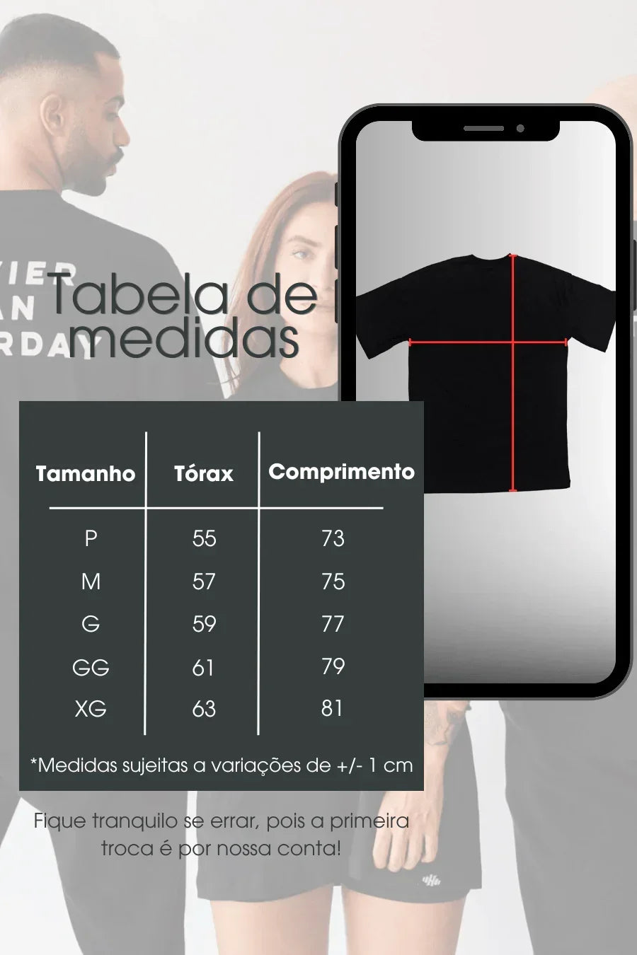 Camiseta Oversized de Algodão com Elastano Brazil