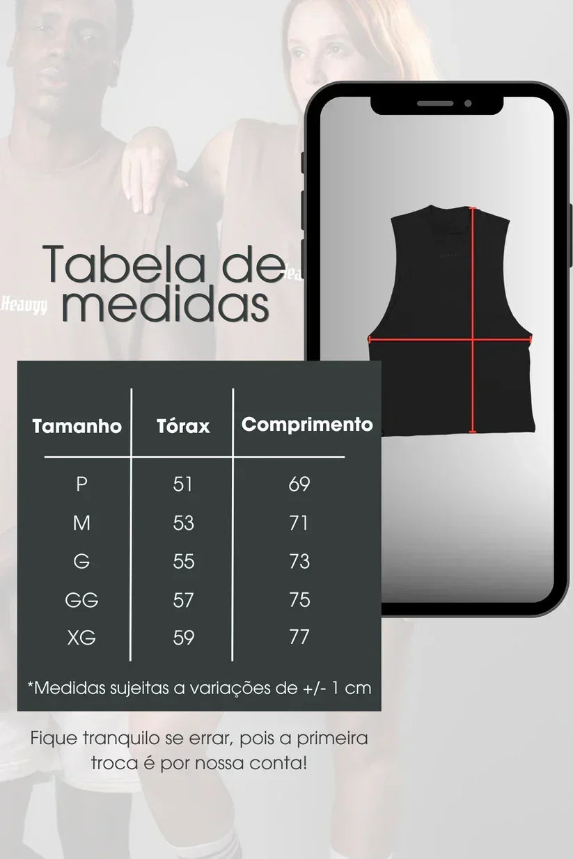 Kit com 2 Regatas Oversized Heavier Than Yesterday Marrom