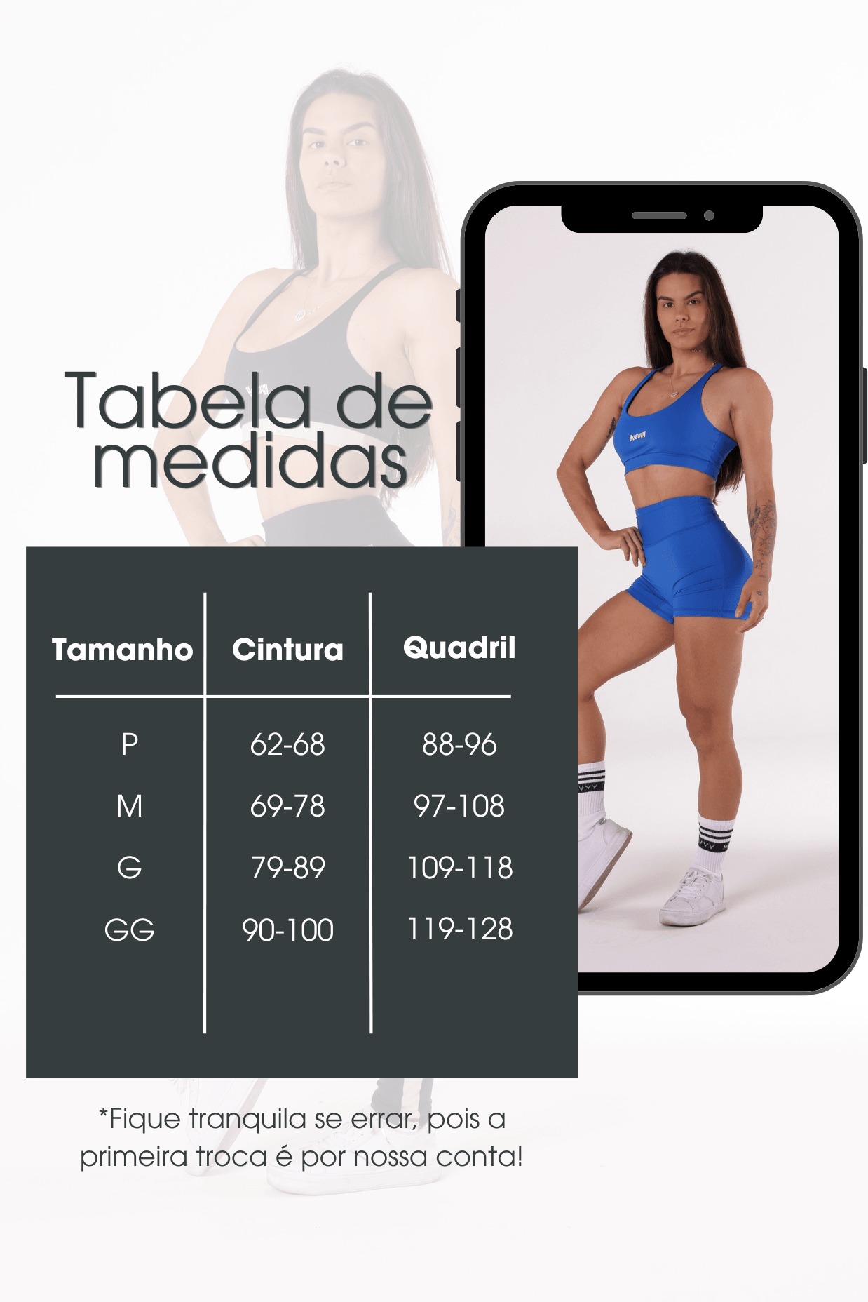 Short de Poliamida Warm Up Heavyy Azul