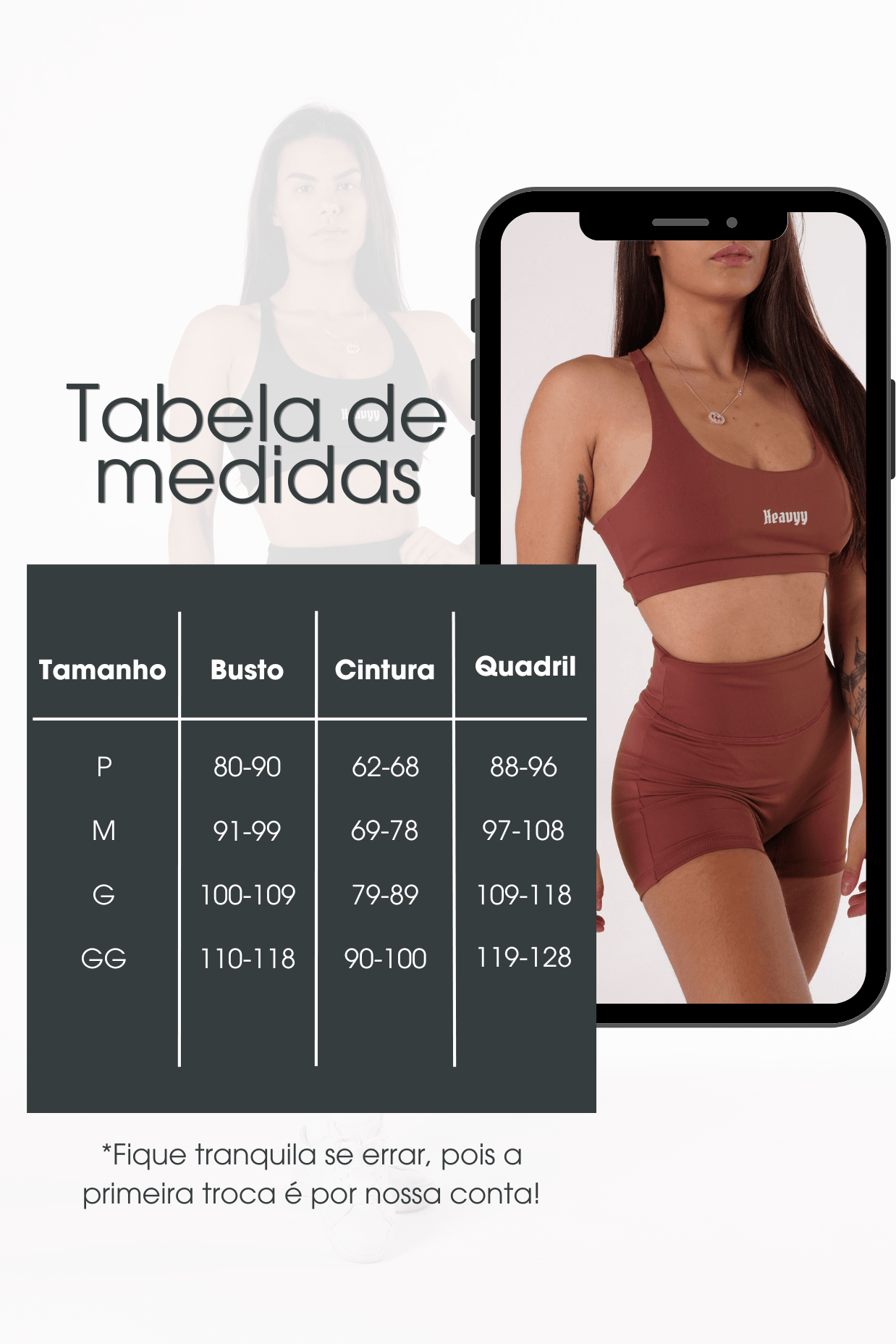 Conjunto Top + Short Warm Up Marrom Café