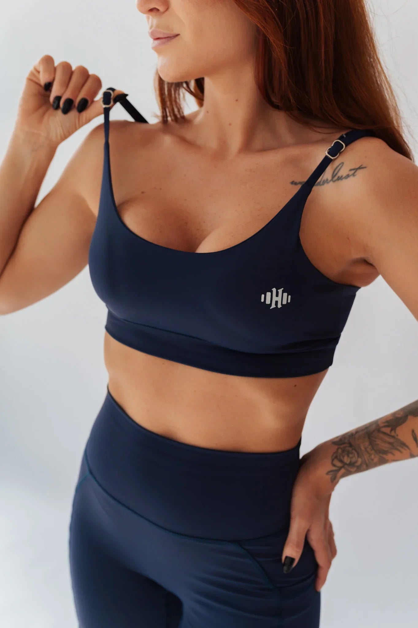 Conjunto Top + Short Corredor Azul Marinho