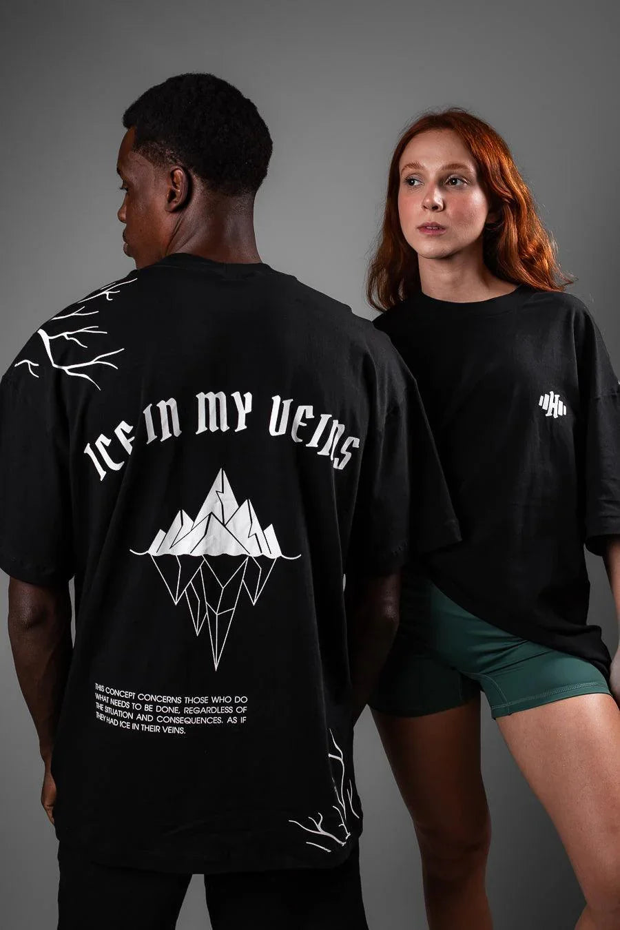 Camiseta Oversized Ice in my Veins - Preta – Heavyy®