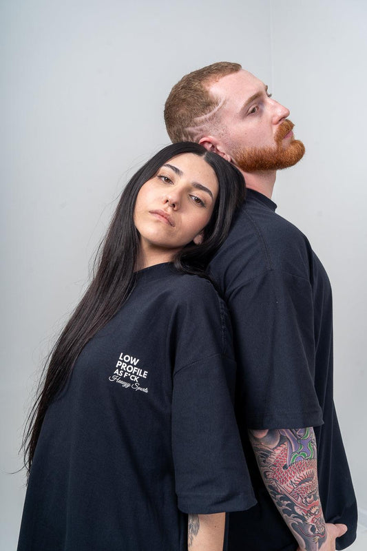 Camiseta Oversized de Algodão com Elastano Low Profile Preta