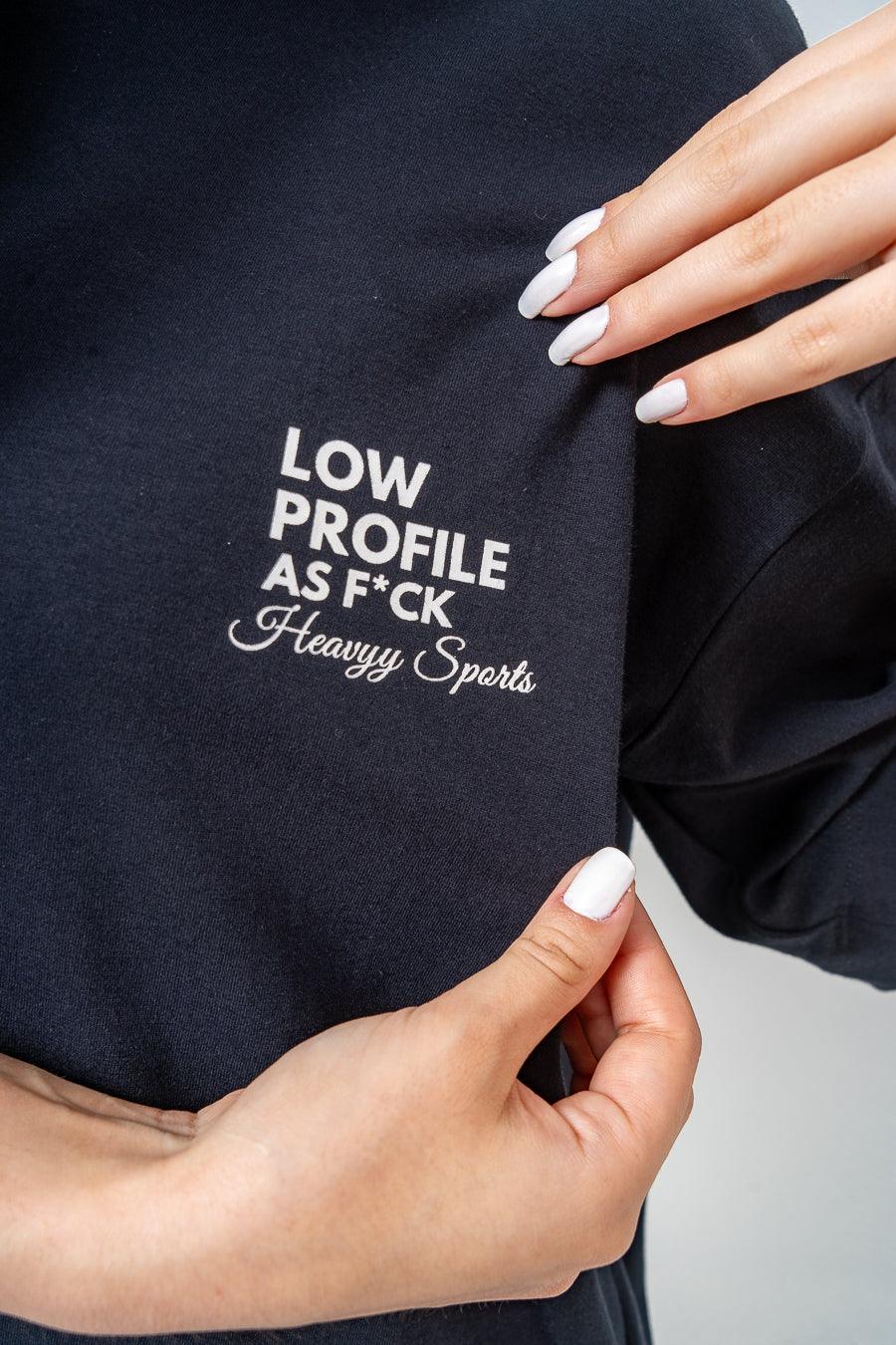 Camiseta Oversized de Algodão com Elastano Low Profile Preta