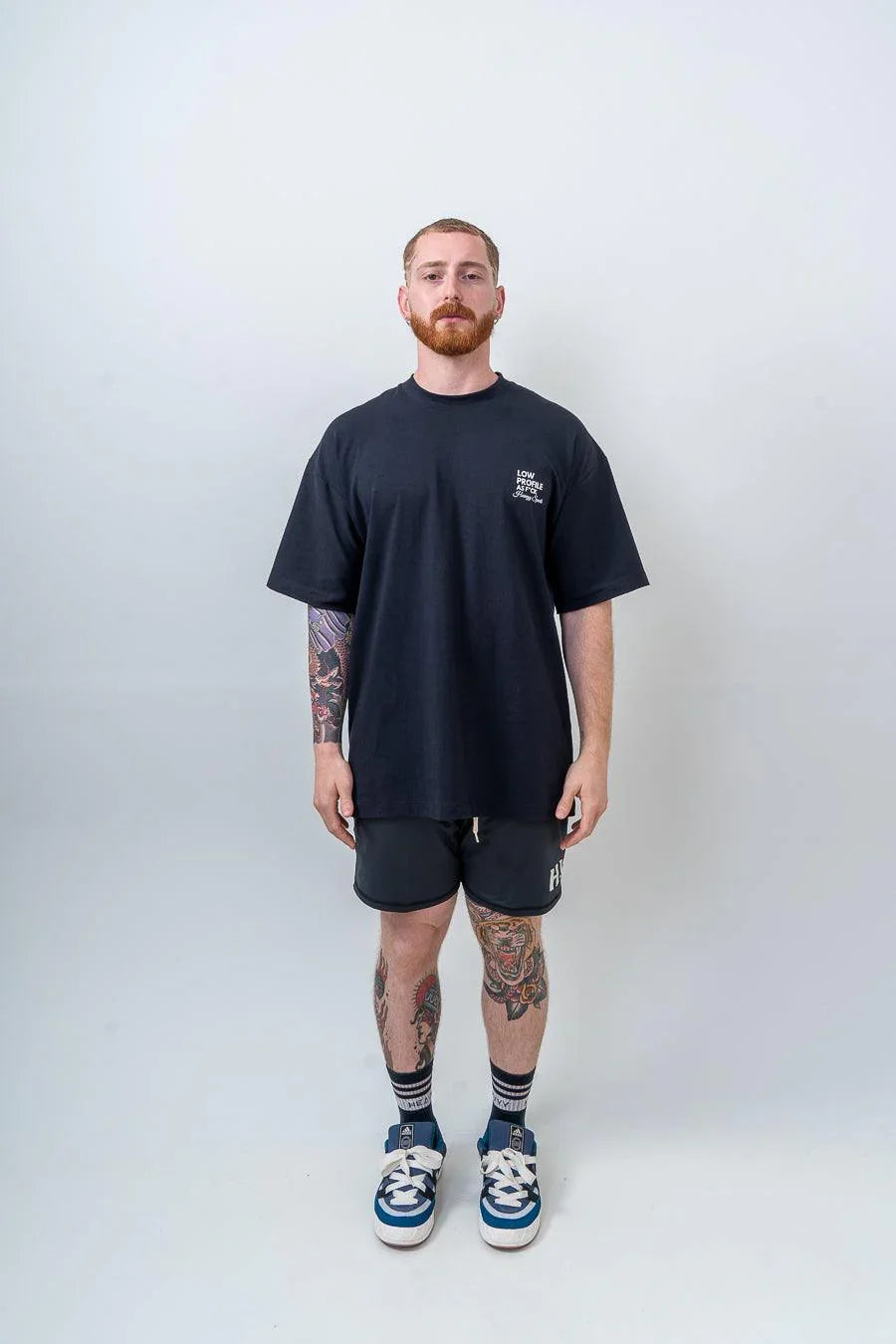 Camiseta Oversized de Algodão com Elastano Low Profile Preta
