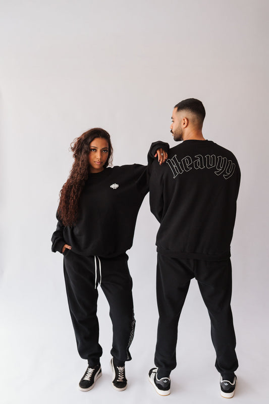 Conjunto de Moletom Preto Back 2 Black