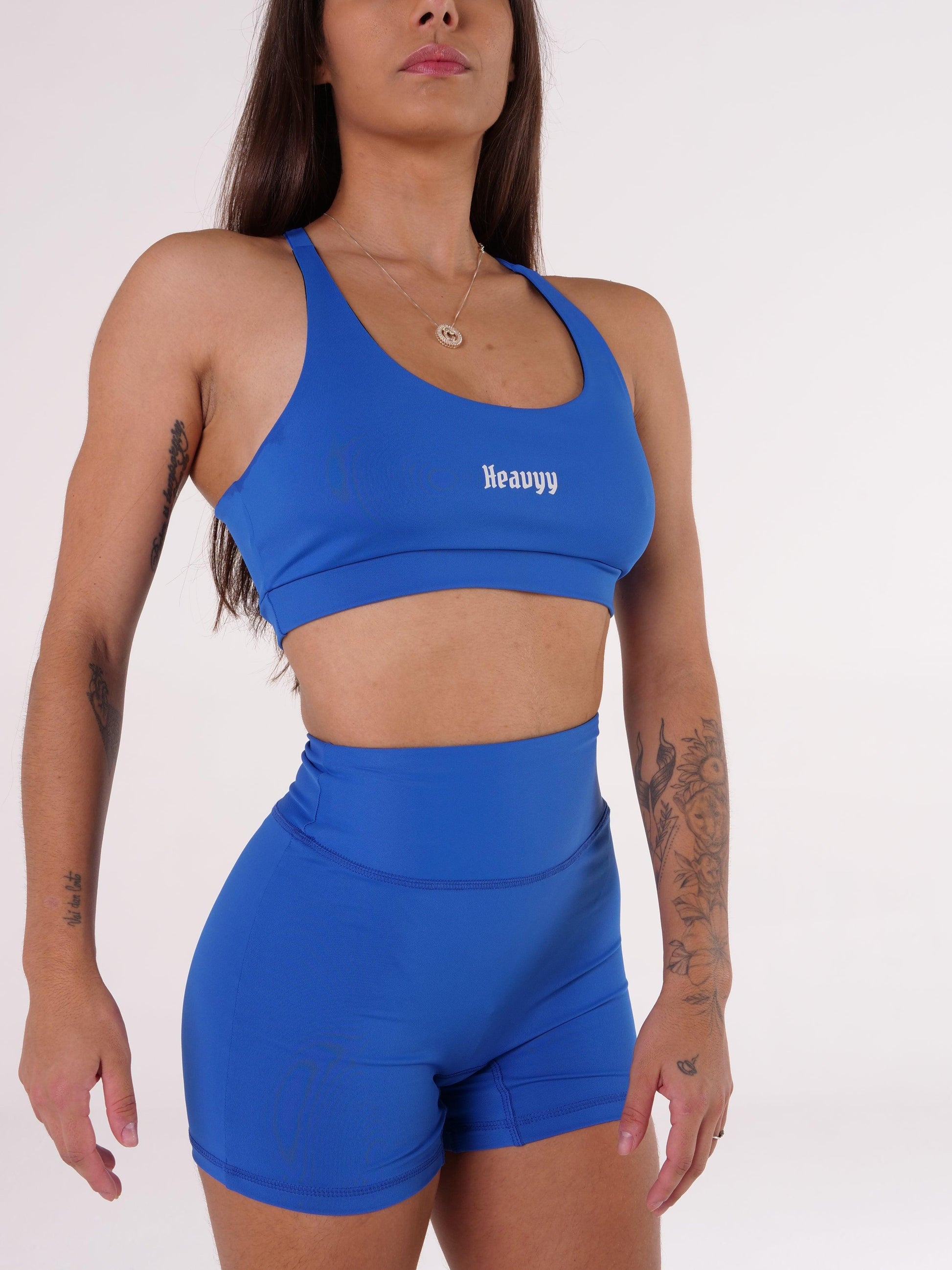 Conjunto Top + Short Warm Up Azul - Heavyy Sports