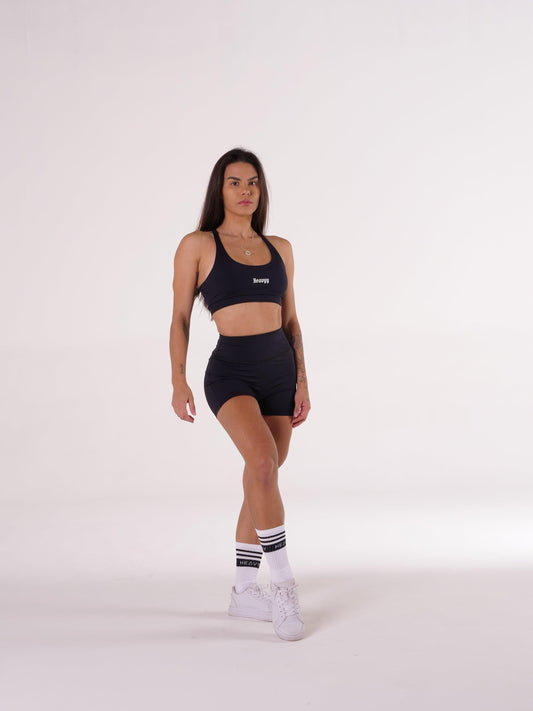 Conjunto Top + Short Warm Up Preto - Heavyy Sports
