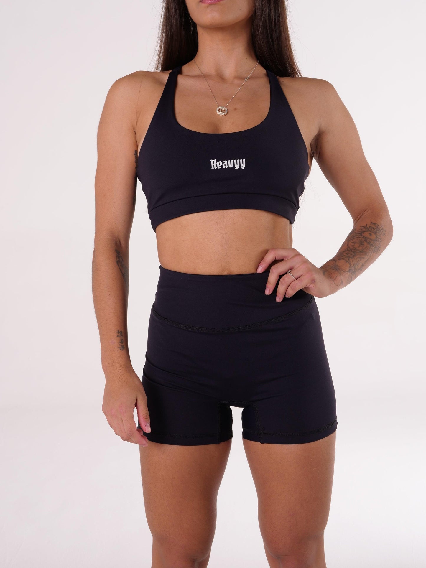 Conjunto Top + Short Warm Up Preto - Heavyy Sports