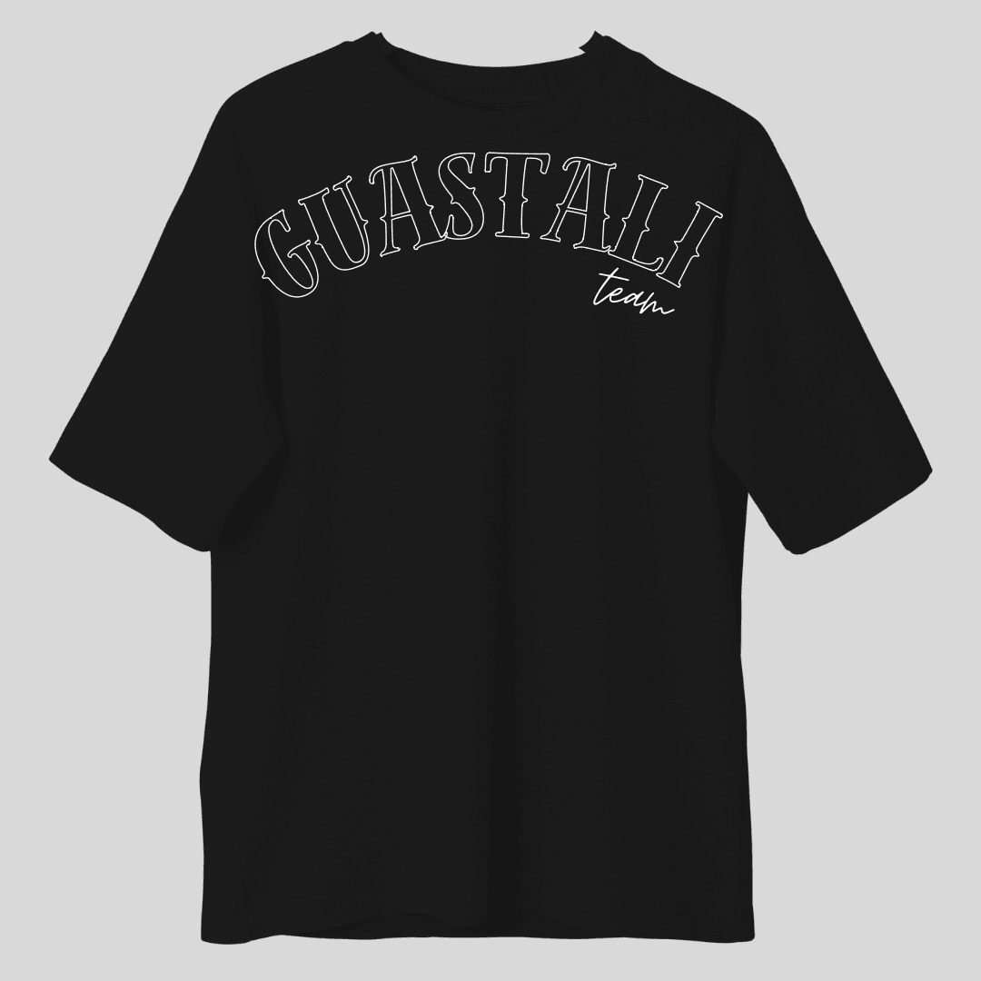 Camiseta Oversized Preta Collab Guastali Team