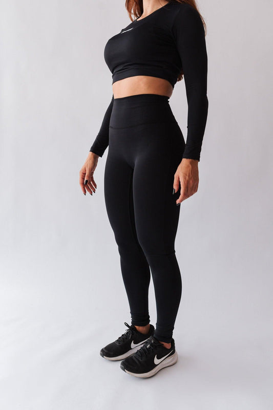 Legging Minimalista de Poliamida Preta