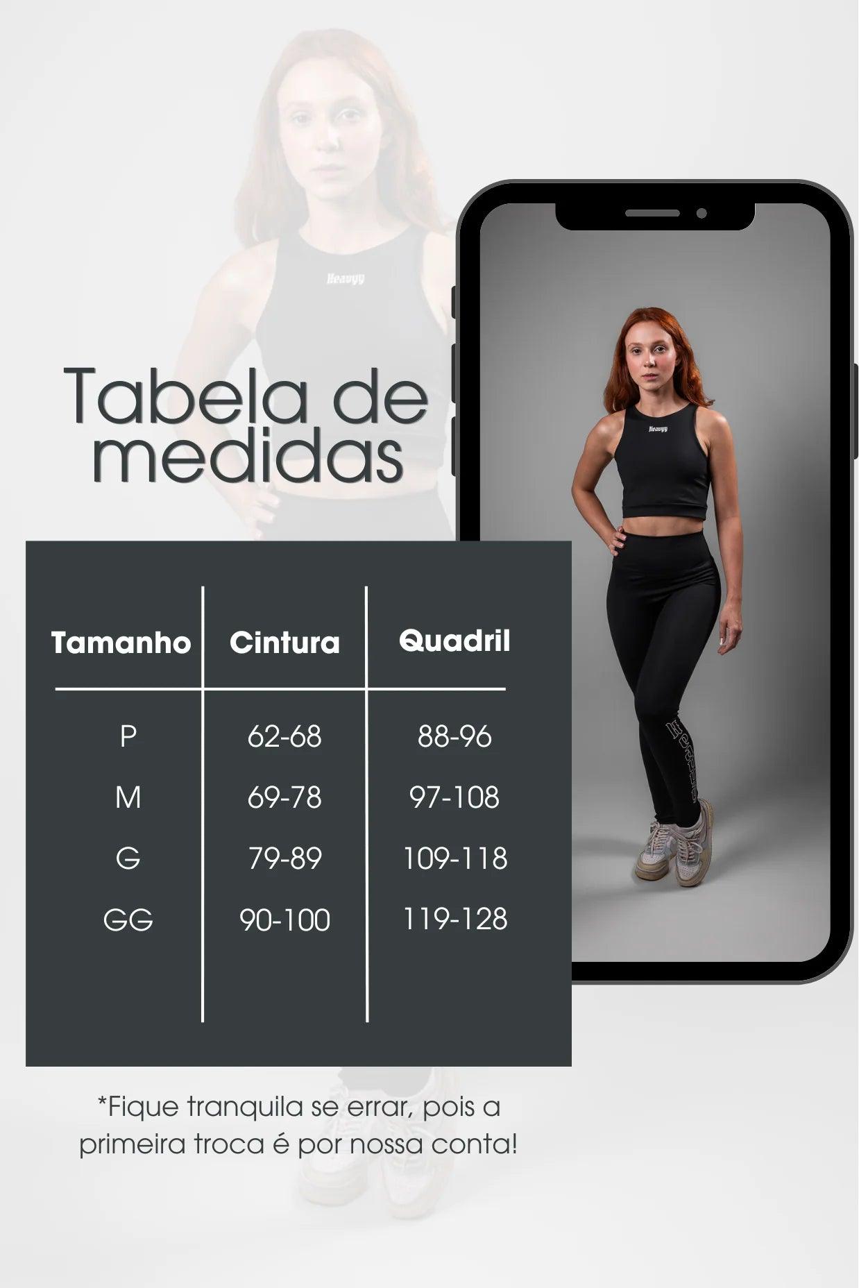 Legging Minimalista de Poliamida Preta