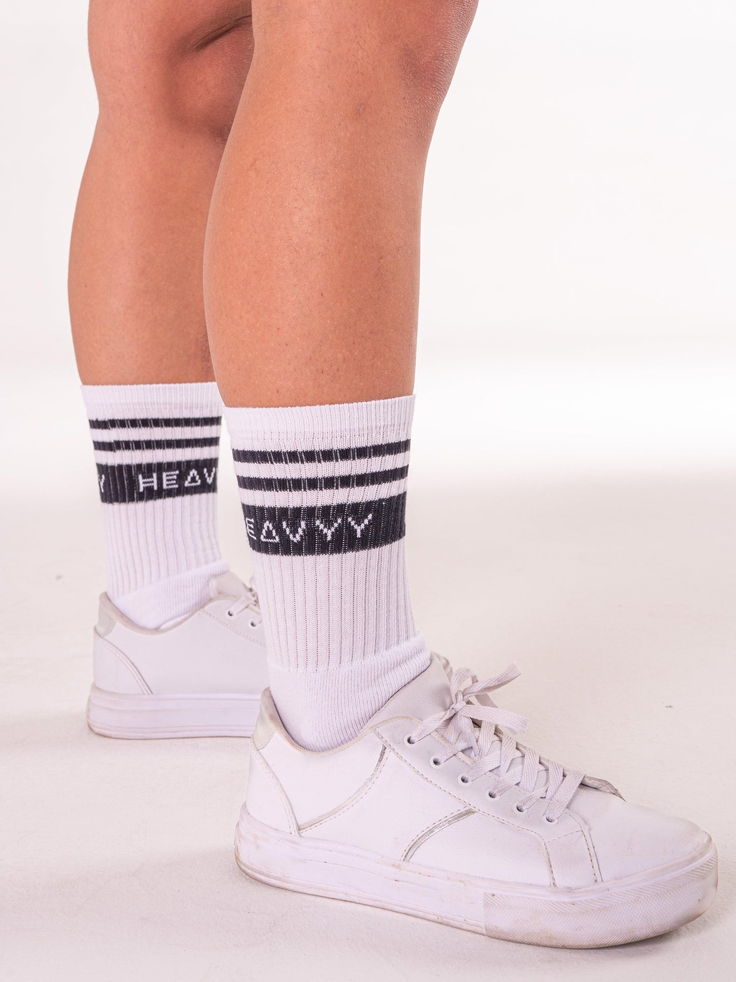 Meia Cano Alto Heavyy Branca - Heavyy Sports