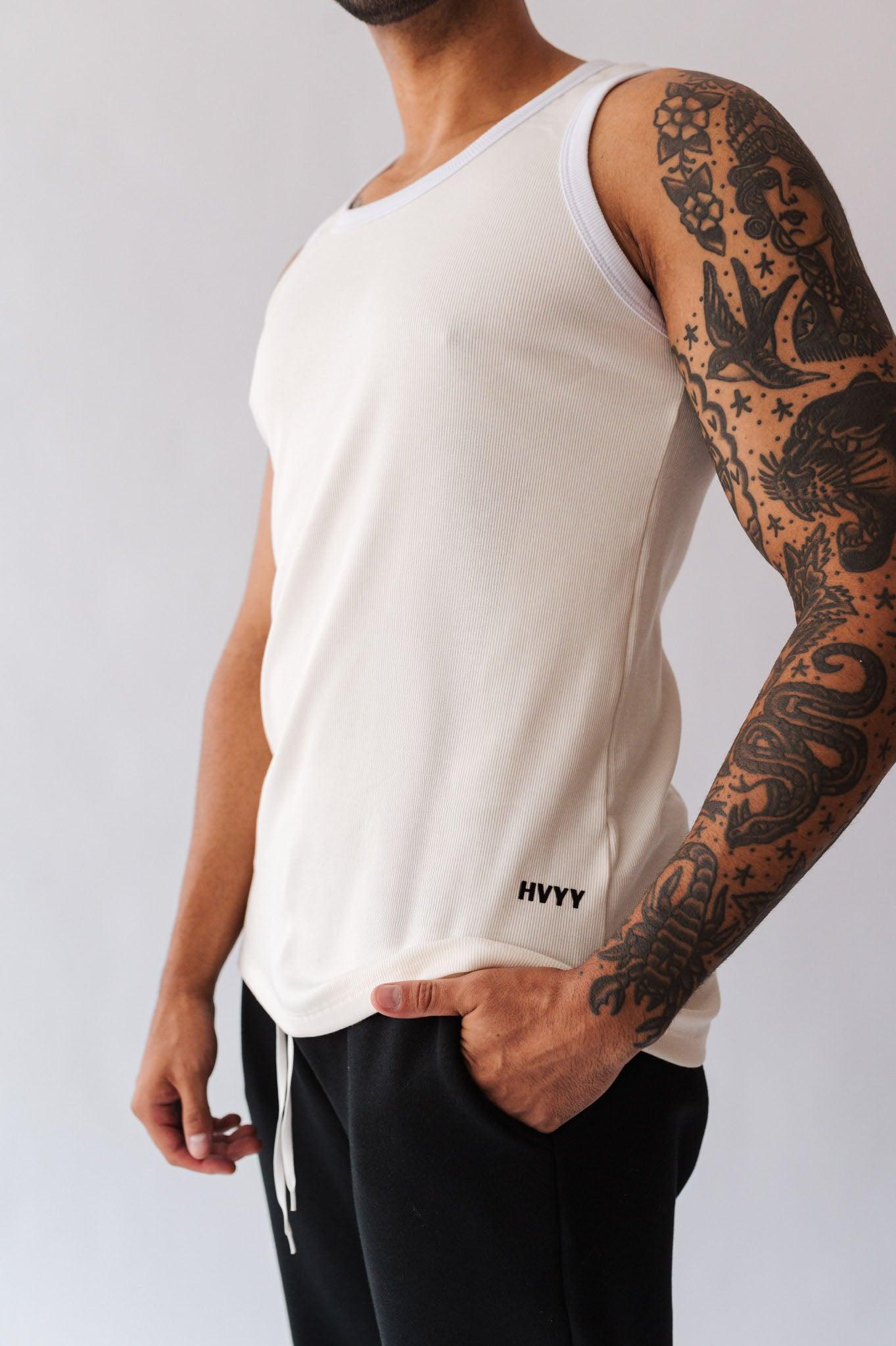 Regata Canelada de Algodão com Elastano Off White com Branco