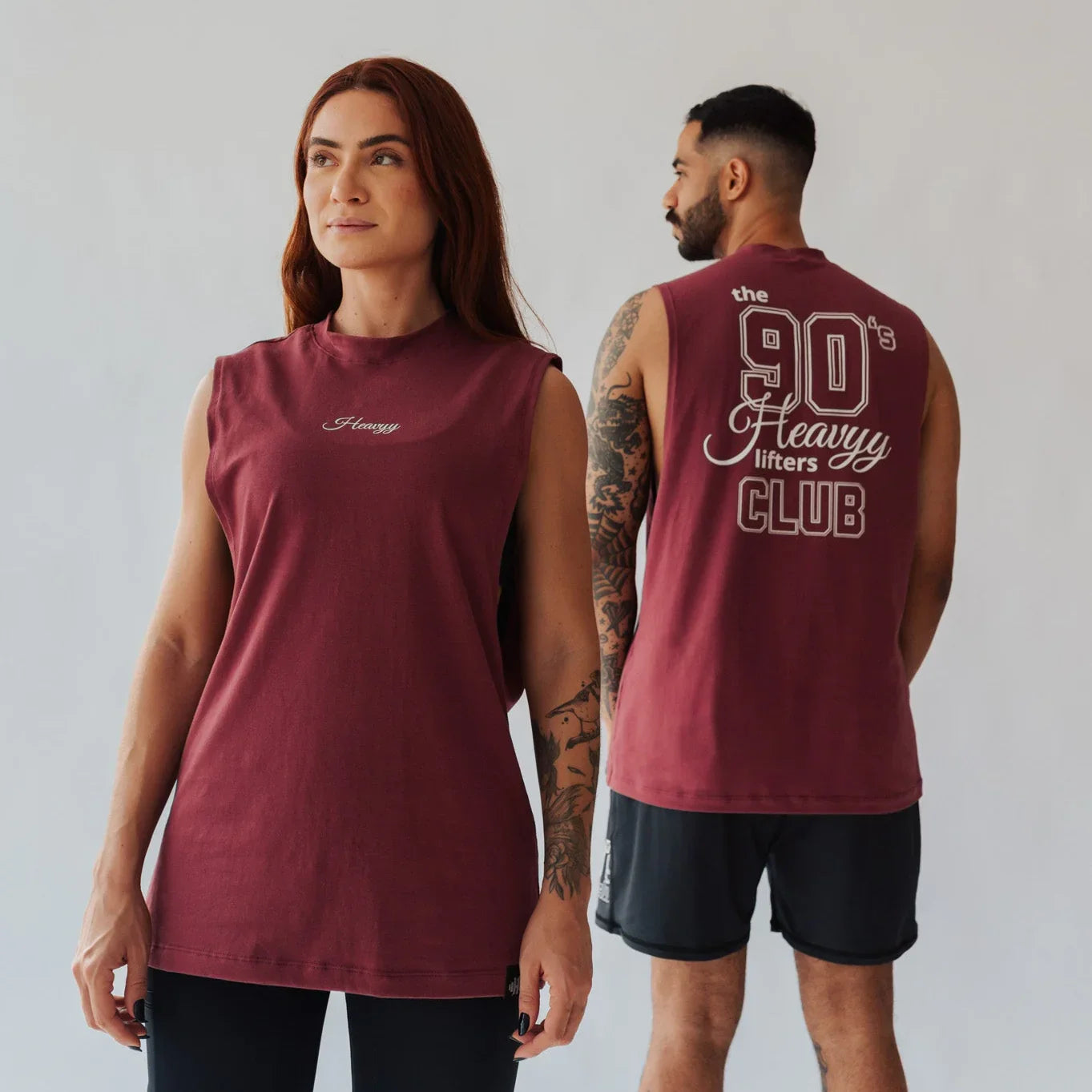 Regata Oversized de Algodão com Elastano Bordô 90's