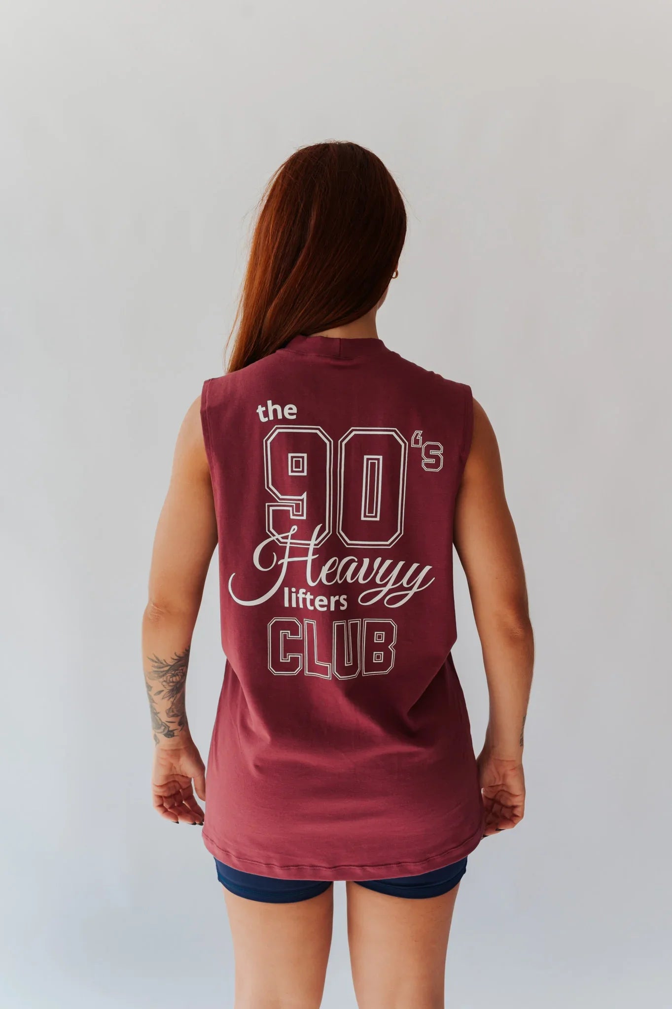 Regata Oversized de Algodão com Elastano Bordô 90's