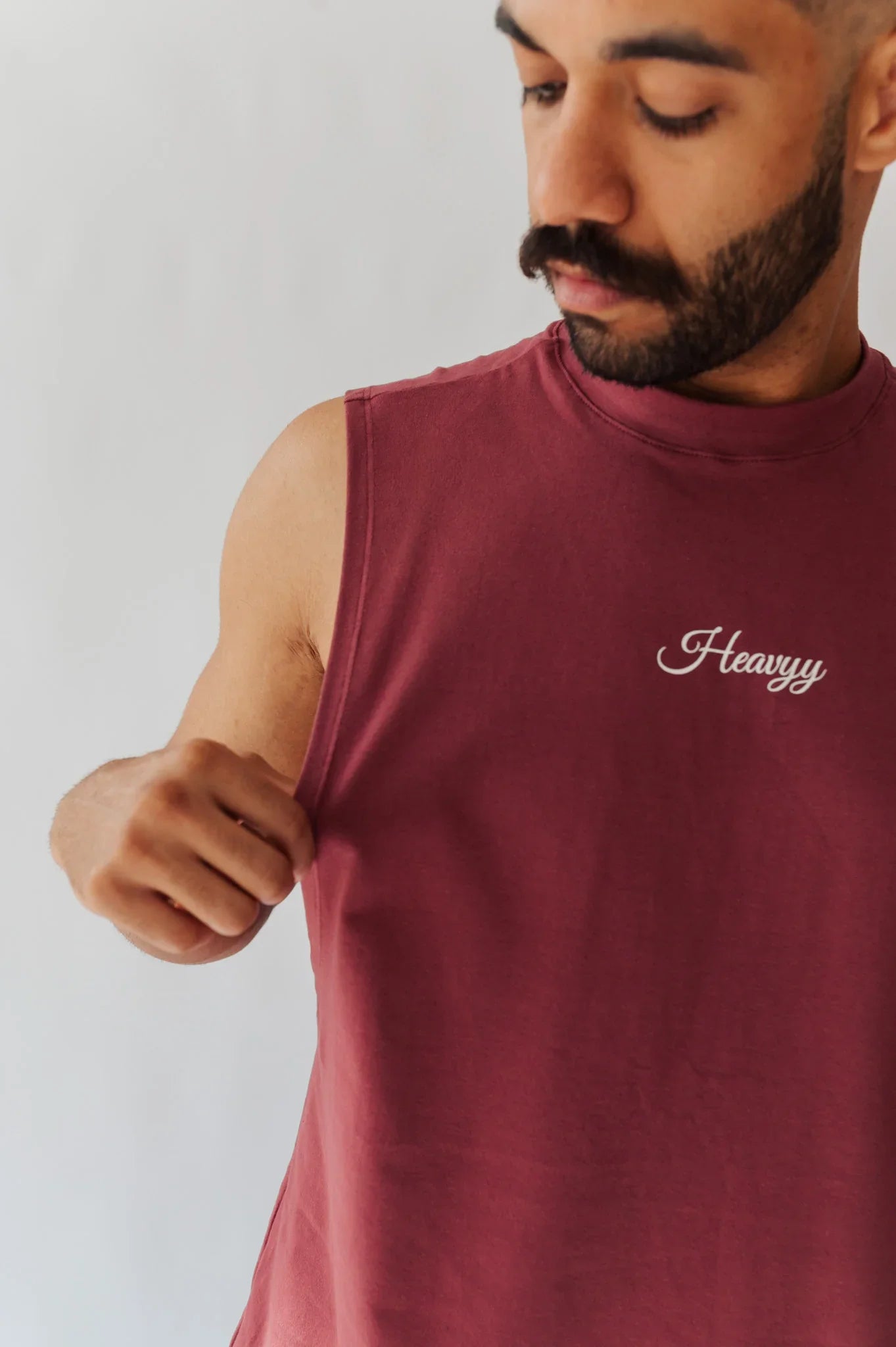 Regata Oversized de Algodão com Elastano Bordô 90's