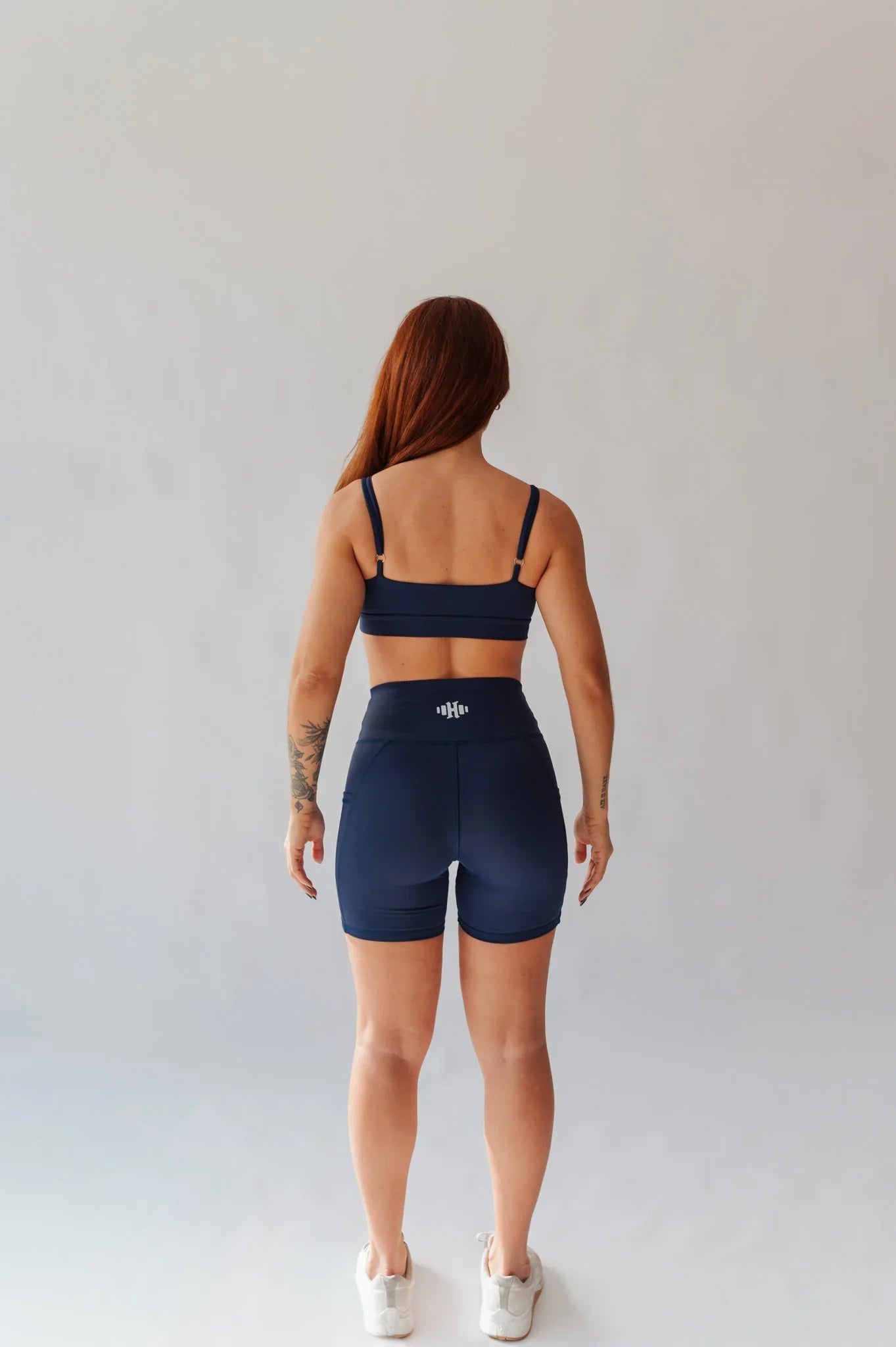 Short de Poliamida Corredor com Bolso Azul Marinho