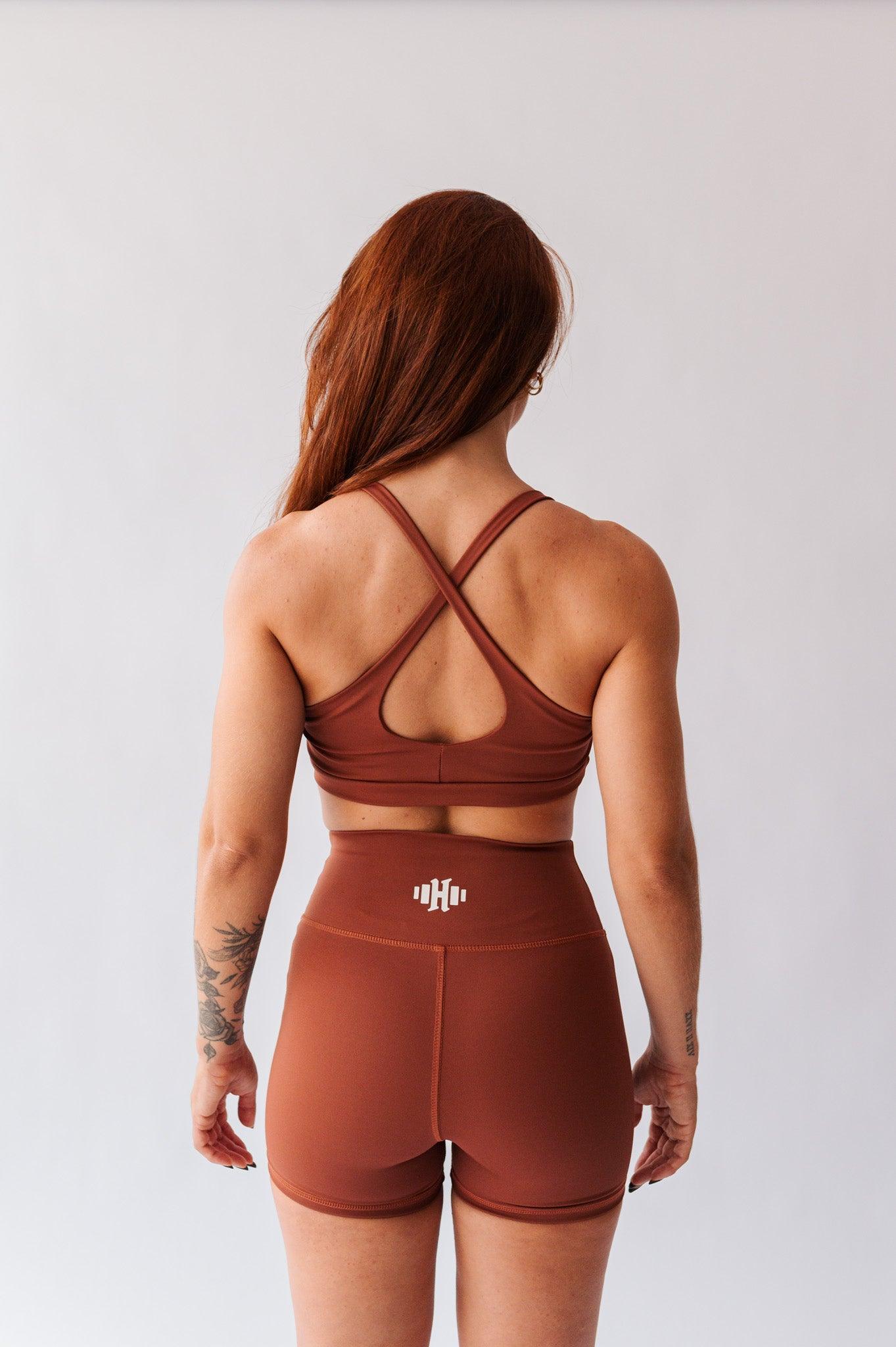 Short de Poliamida Warm Up Heavyy Marrom Café