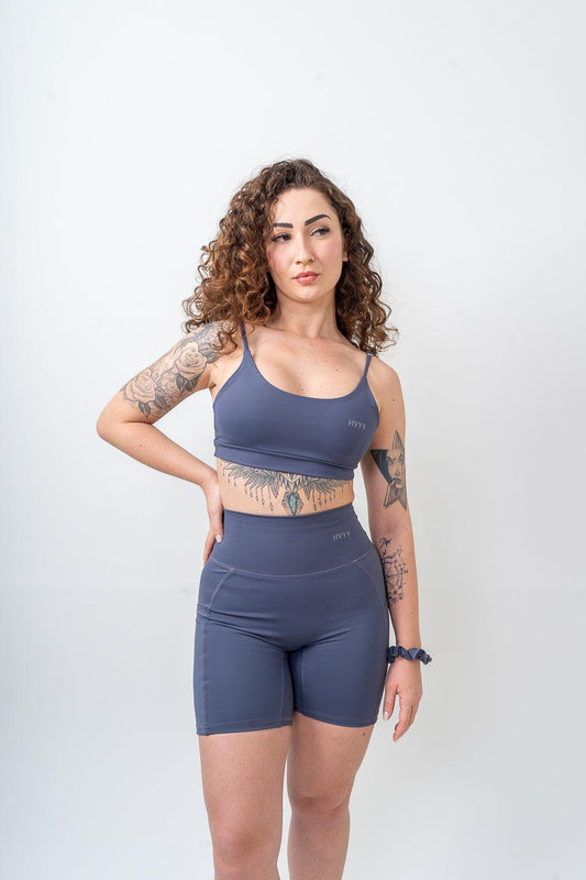Short de Poliamida Corredor Off Season com Bolso Cinza