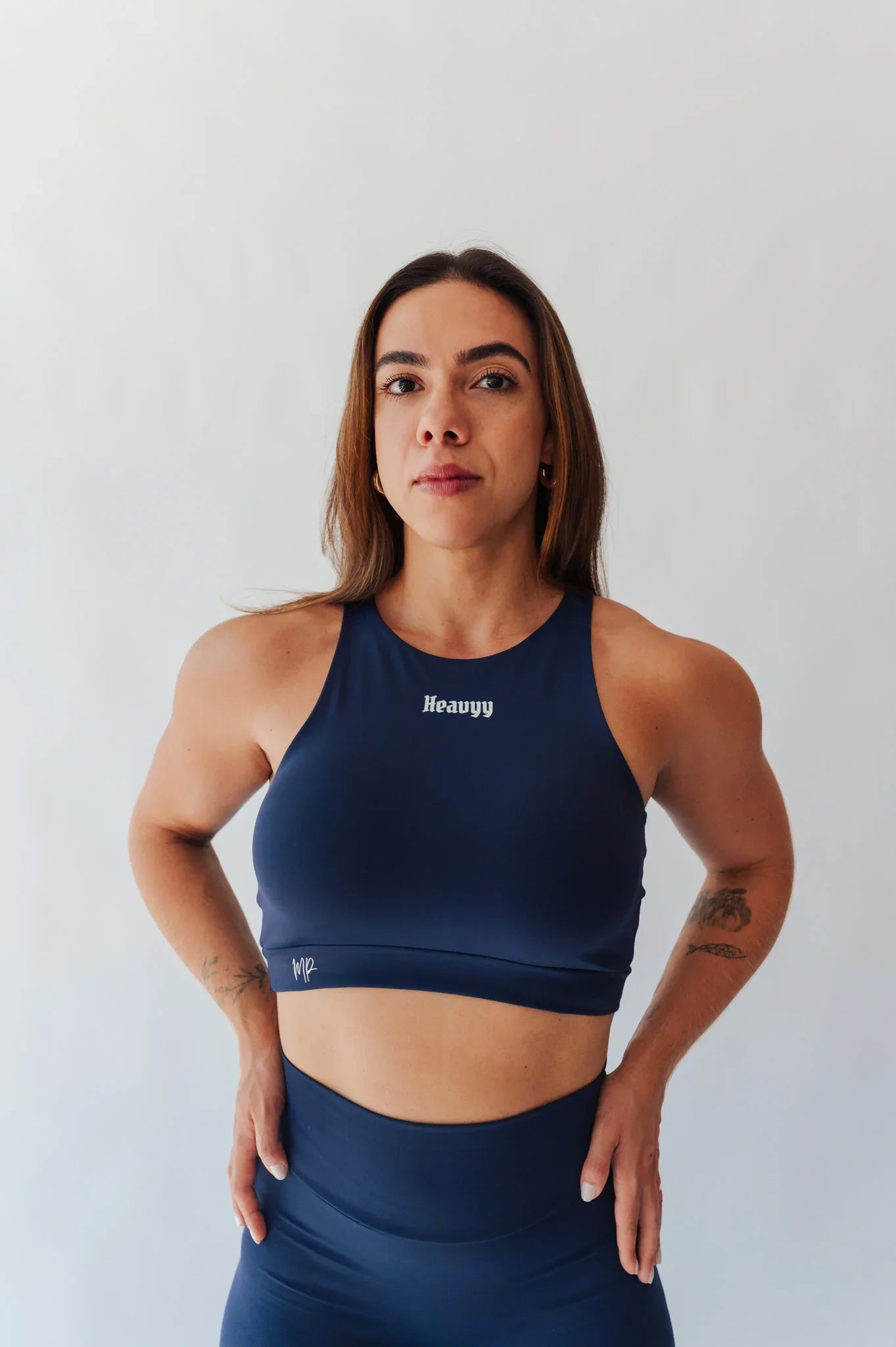 Top de Poliamida Dupla Face Azul Marinho MP